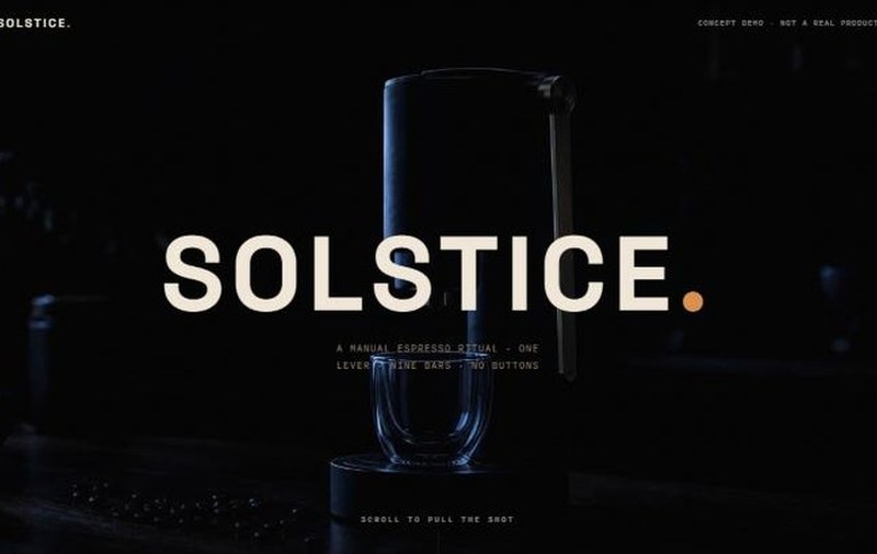 אתר Solstice – מכונת אספרסו